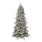CC Christmas Decor 7.5' Pre-Lit Slim Flocked Spruce Artificial Christmas Tree, Clear Lights